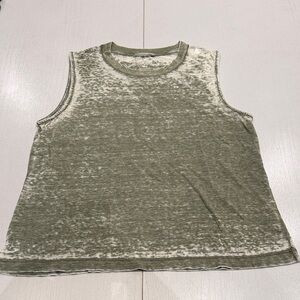 J. Crew Sage Green Sleeveless Muscle Tee